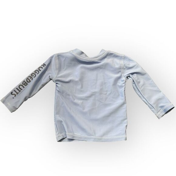 Rugged Butts Cornflower Logo Long Sleeve Rash Guard Size 6-12 Months - Picture 2 of 5